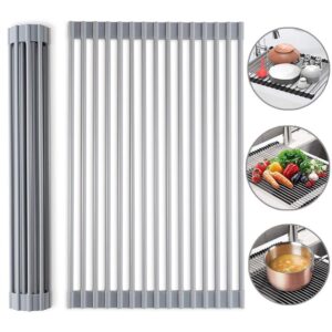 Escorredor de Pia Dobravel Portatil Aço Inox Tamanho:47x30 G