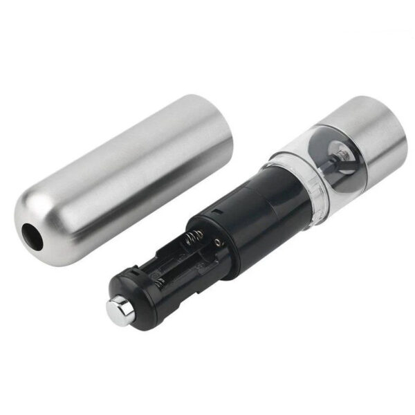 Moedor Pimenta Ou Sal Gourmet Eletrico A Pilha Aço Inox - Image 2
