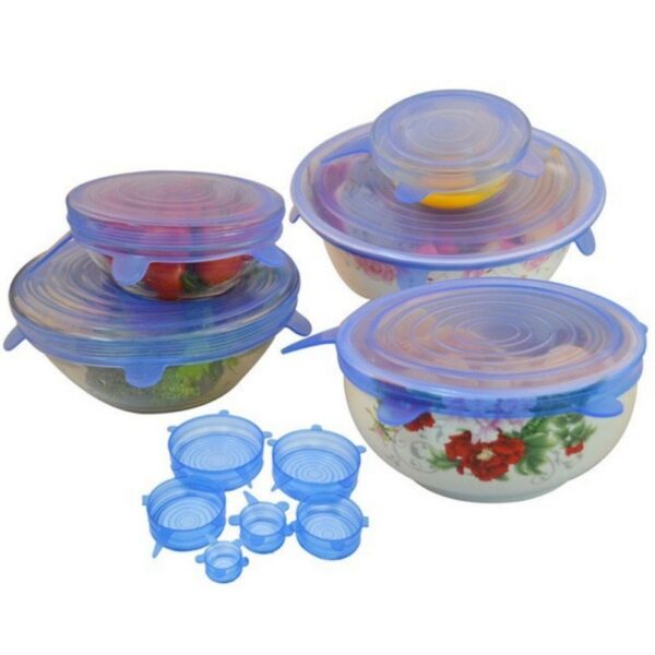 Kit 6 Super Tampas Potes Universal Stresh Silicone Premium - Image 2