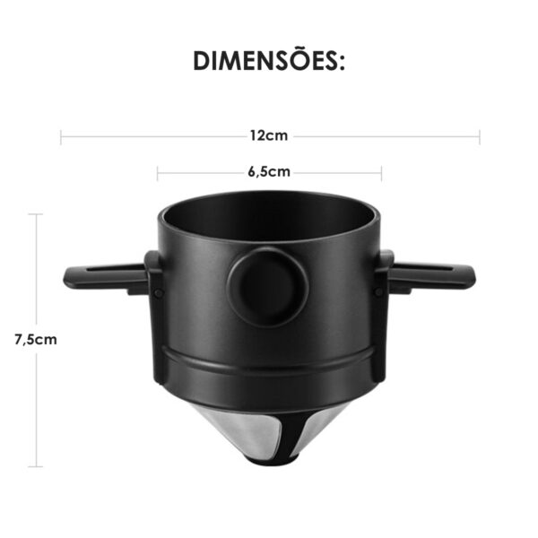 Mini Coador Portatil DeCafe Reutilizavel Aço Inox Sem Filtro - Image 5