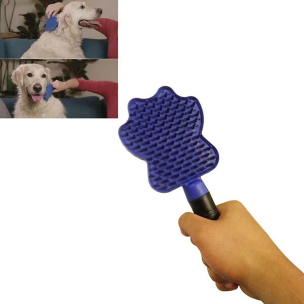 Escova Silicone Pet 3 Em 1 Tira Pelos Massageadora Higienica - Image 2