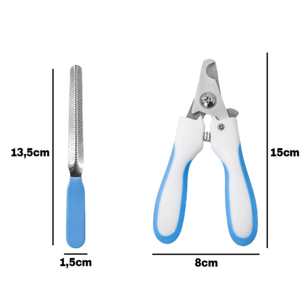 Alicate Pet Tesoura Corte De Unhas Com Lixa Cor:Azul - Image 3