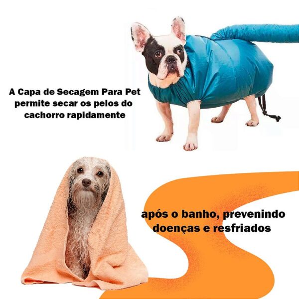 Saco Capa  Secagem Rapida Animais Petshop Secador Pelo Pet L - Image 3