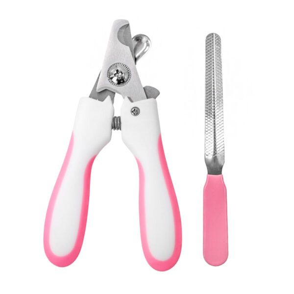 Alicate Pet Tesoura Corte de Unhas Com Lixa Cor:Rosa - Image 3