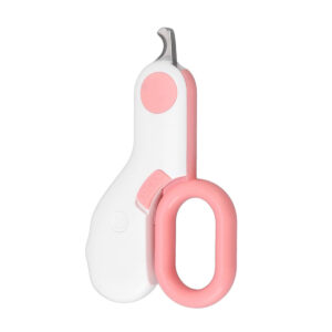 Mini Cortador De Unha Pet Alicate Com Lanterna  Cores:Rosa