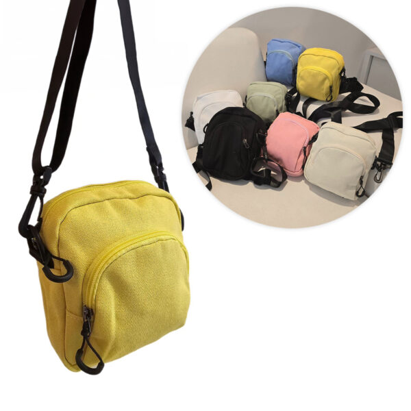 Shoulder Bag Bolsa Transversal Pano Lisa Pochete  Cor:Preto