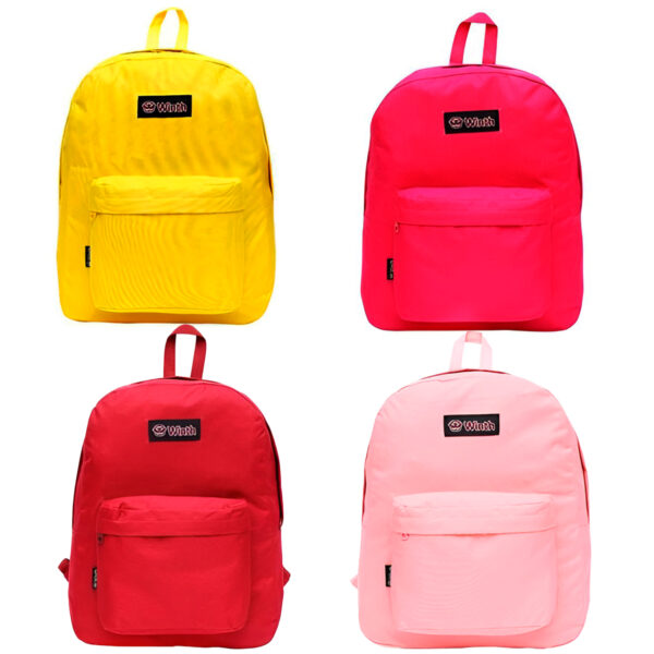 Mochila de Costas Escolar Juvenil Cores Cor:Vermelha - Imagem 2