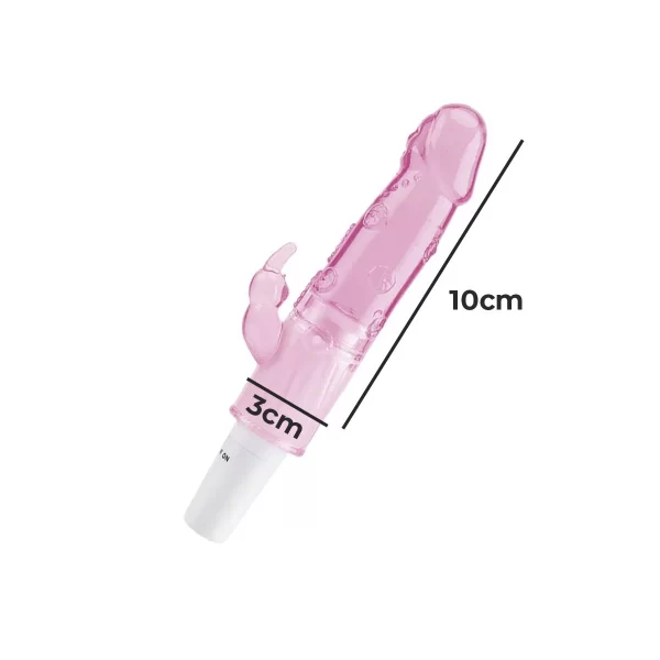 Vibrador Ponto G  Coelhinho Macio Jelly Silencioso Cor:Rosa - Imagem 3