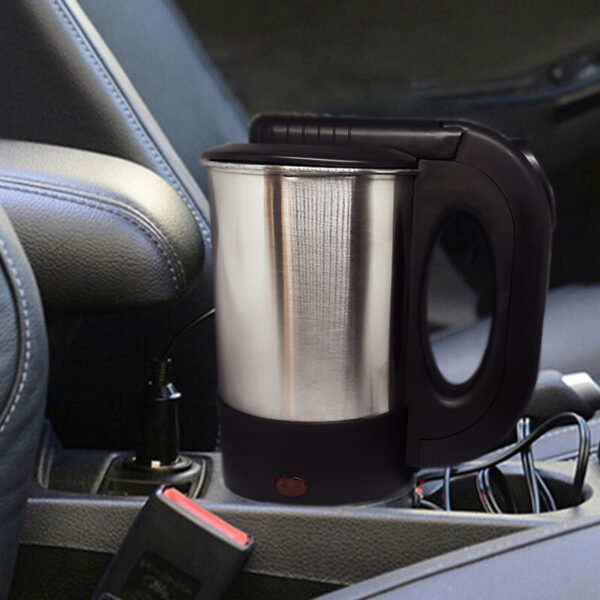 Chaleira Eletrica Portatil 12v Carro Cha Cafe Inox 500 ml - Imagem 2