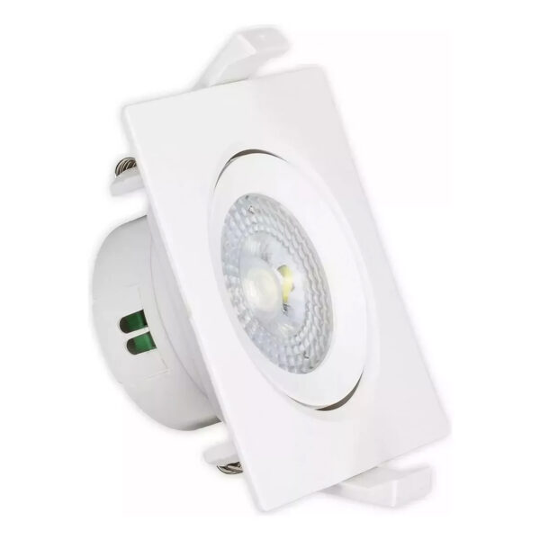 Luminária Spot Luz LED Quadrada Luz Fria Iluminação 3W - Imagem 2