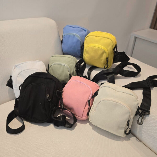 Shoulder Bag Bolsa Transversal Pano Lisa Pochete  Cor:Preto - Imagem 2