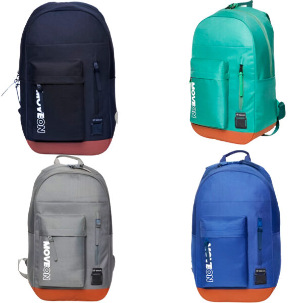 Mochila Unissex Juvenil Cores Escolar Viagem Cor:Azul Claro - Imagem 3