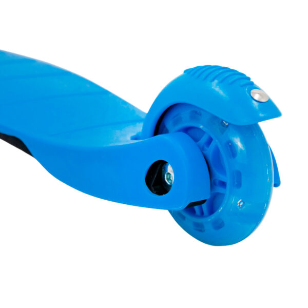Patinete Regulável Infantil 3 Rodinhas Com Led Até 40kg Azul - Imagem 6