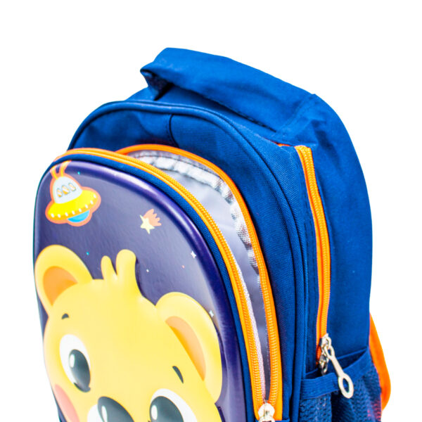 Mochila Escolar Infantil Bichinhos Modelo Urso Azul - Imagem 6