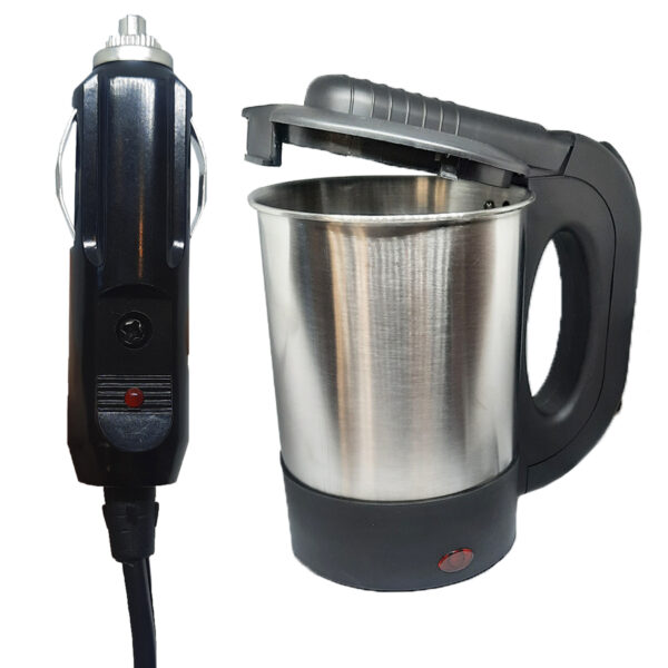 Chaleira Eletrica Portatil 12v Carro Cha Cafe Inox 500 ml - Imagem 3