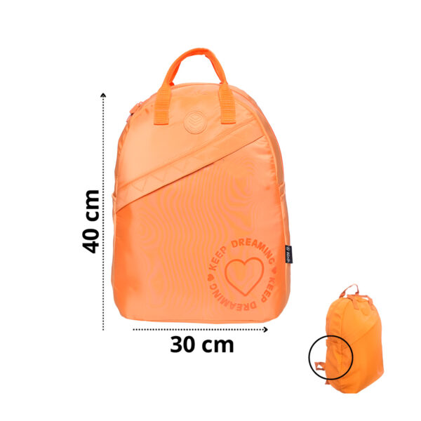 Mochila Escolar Juvenil de Costas Coloridas Passeio Rosa - Imagem 4