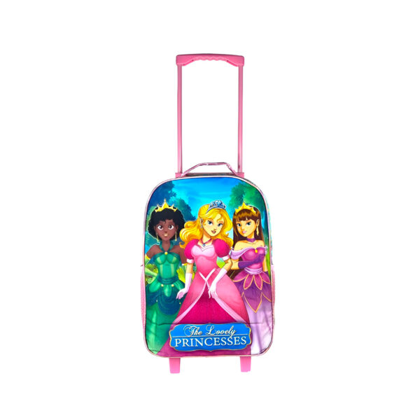 Kit Estojo, Lancheira e Mochila Princesa de Rodinhas Pink - Imagem 5