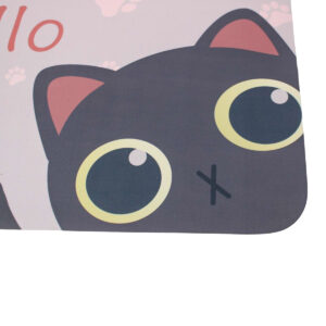 Tapete Secagem Rapida Retangular Estampado :Gato