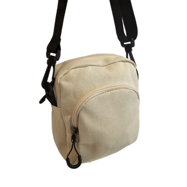 Shoulder Bag Bolsa Transversal Pano Lisa Pochete  Cor:Preto - Imagem 5