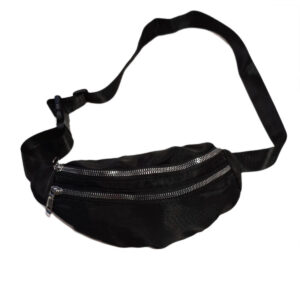Pochete Bolsa Academia Cintura 2 Compartimentos Cor:Preto