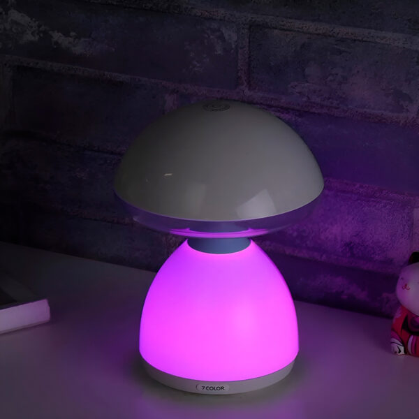 Luminária Abajur LED Recarregável Cogumelo 7 Cores - Imagem 7
