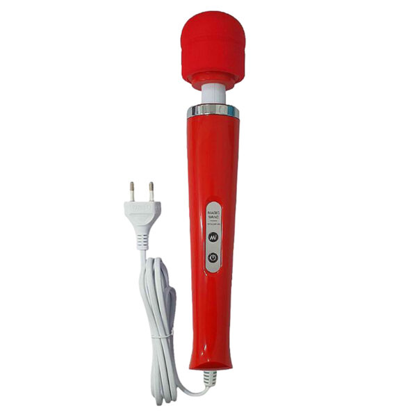 VibradorSilenciosoVarinhaMágica SiliconeTexturizado Vermelho