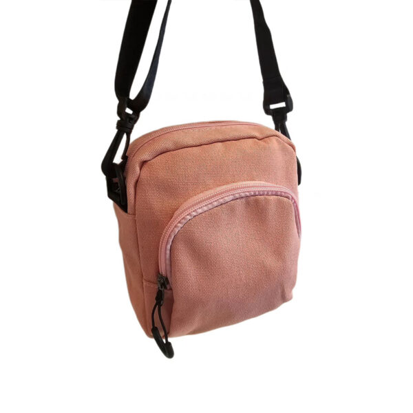 Shoulder Bag Bolsa Transversal Pano Lisa Pochete  Cor:Preto - Imagem 7