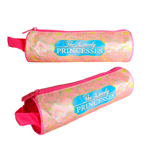 Kit Estojo, Lancheira e Mochila Princesa de Rodinhas Pink - Imagem 9