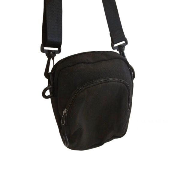 Shoulder Bag Bolsa Transversal Pano Lisa Pochete  Cor:Preto - Imagem 8