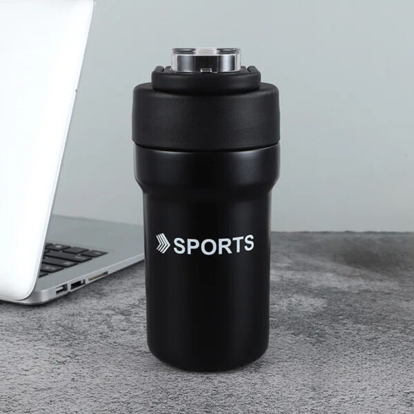 Garrafa Térmica Copo Inox 500ml Canudo Alça Cor: Verde - Imagem 8