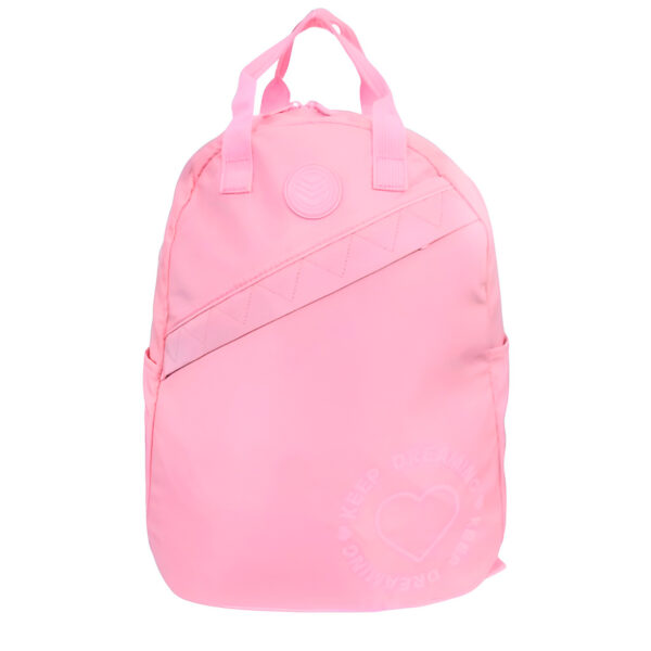 Mochila Escolar Juvenil de Costas Coloridas Passeio Rosa