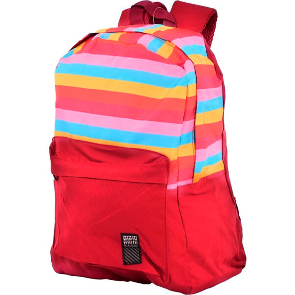 Mochila Juvenil Colorida Listrada Escola Passeio Cor:Preto - Imagem 7