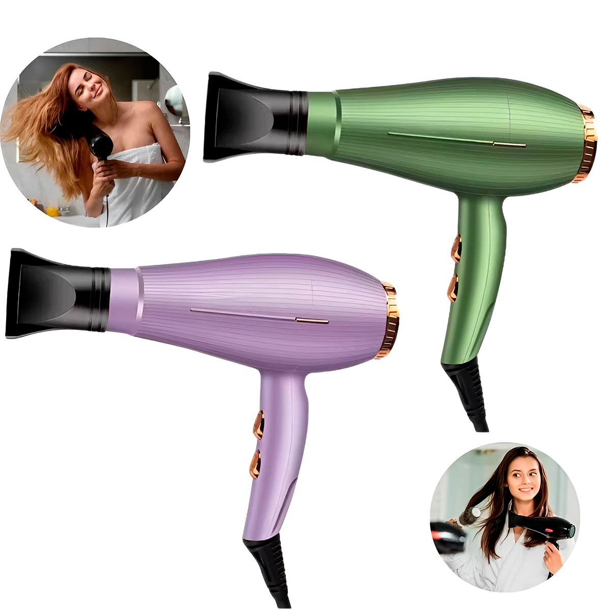 Secador Cabelo Modelador Difusor de Calor Secagem Lilás 220V - Imagem 2