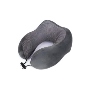 Almofada Travesseiro PescoçoViagem Fecho Ajustável Cor:Cinza