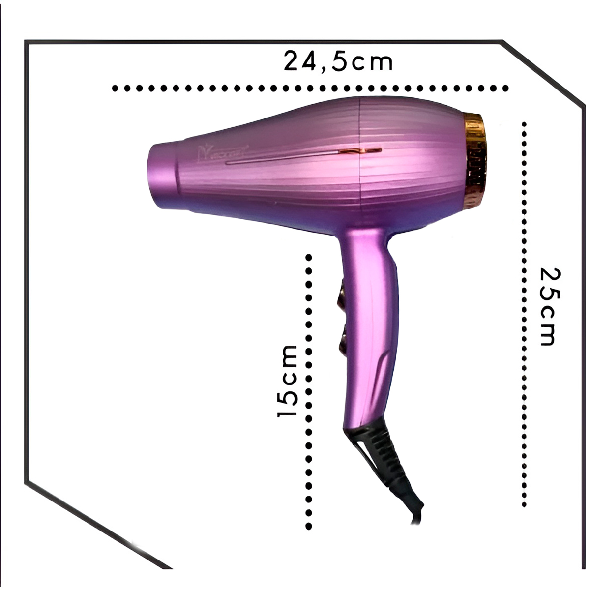 Secador Cabelo Modelador Difusor de Calor Secagem Lilás 220V - Imagem 5