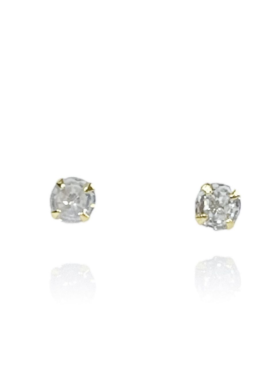 Brinco Pequeno Ponto De Luz Folheado Em Ouro 18k