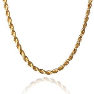 Pulseira Cordão Baiano 3,0 Folheado Em Ouro 18k