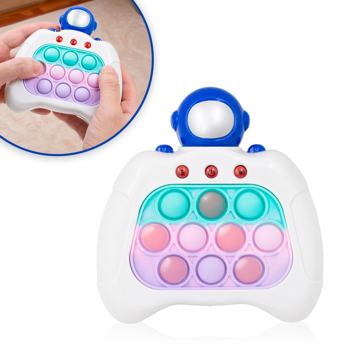 Brinquedo Pop It Eletrônico Mini Gamer som Modelo:Astronauta