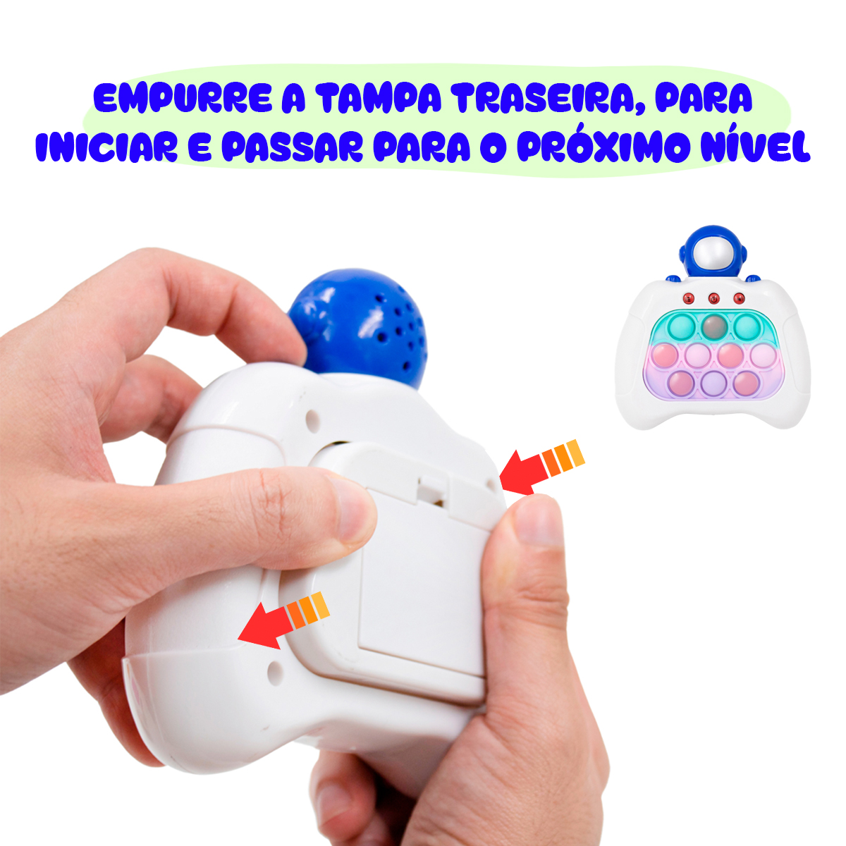 Brinquedo Pop It Eletrônico Mini Gamer som Modelo:Astronauta - Imagem 3