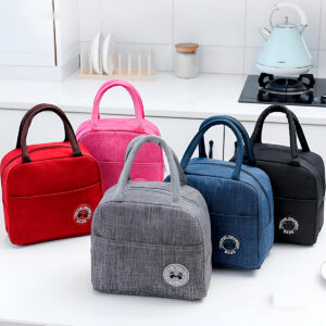 Bolsa Lancheira Térmica Marmita Trabalho  Academia Cor:Rosa