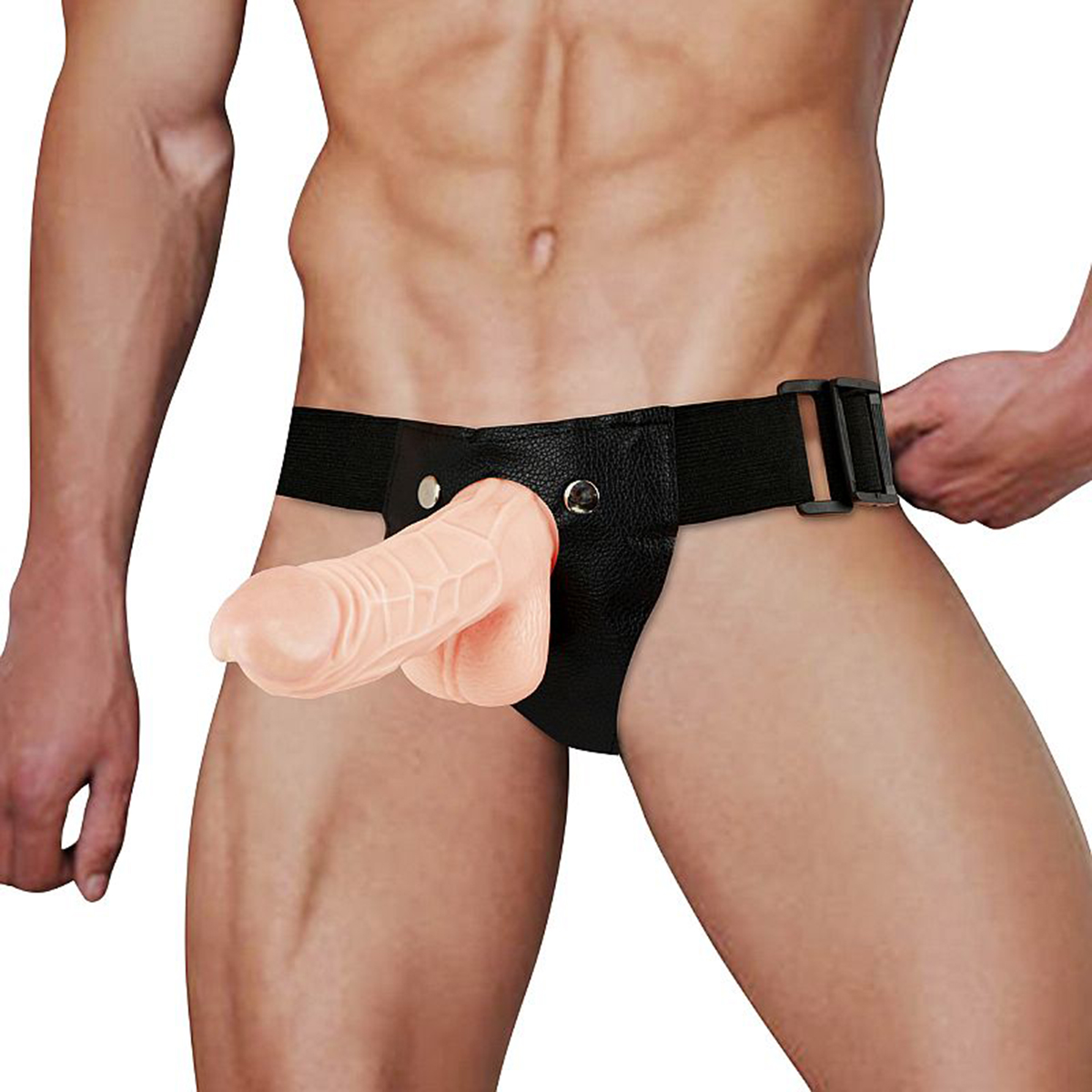 Cinta Peniana Realística Ajustável Prótese 20cm Cor:Bege - Imagem 2
