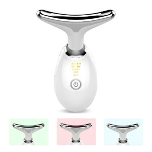 Massageador Facial Elétrico USB - Pescoço e Face - Branco