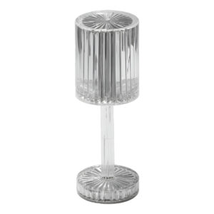 Luminária LED Abajur Acrílico Transparente Recarregável