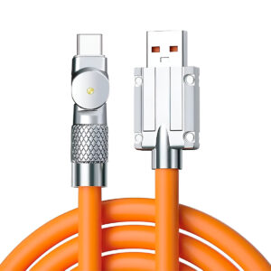 Cabo V8 Carregador Fio de Dados Ponta Metal Retrátil