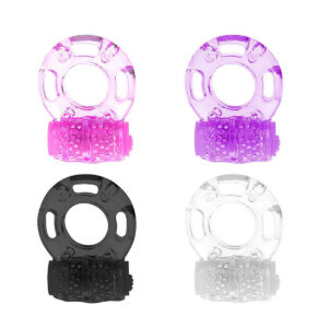 Anel Peniano com Vibrador Borboleta Super Flexível Cor:Roxo