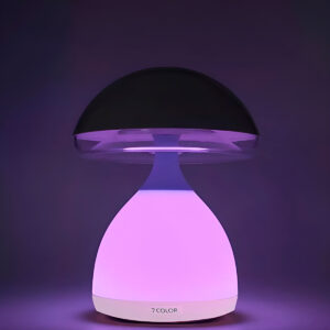Luminária Abajur LED Recarregável Cogumelo 7 Cores