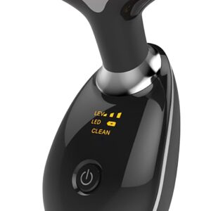 Massageador Facial Elétrico Pescoço Face Firmeza USB Cor:Preto