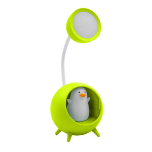 Luminaria Mesa USB Portatil Articulavel Abajur  Cor:Verde