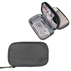 Bolsa Organizadora Cabos Fios Eletrônicos Estojo COR:PRETO