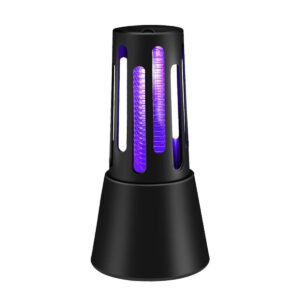 Abajour Armadilha Mata Mosquito Pernilongo Inseto Mosca Led USB Cor:Preto